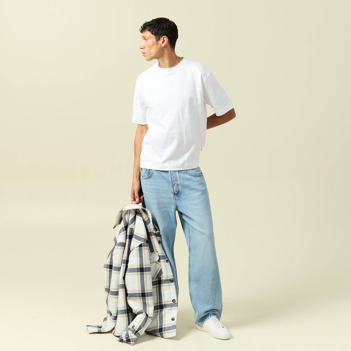 T-shirt en coton blanc homme