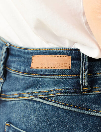 Jeans Demi - regular taille haute denim stone femme