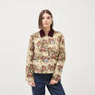 Veste manches longues doubl&eacute;e beige femme