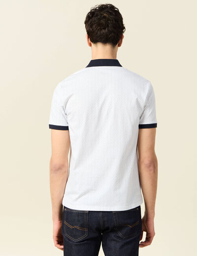 Polo cintr&eacute; en coton manches courtes vert olive homme