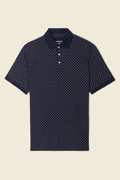 Polo éco-responsable bleu marine homme