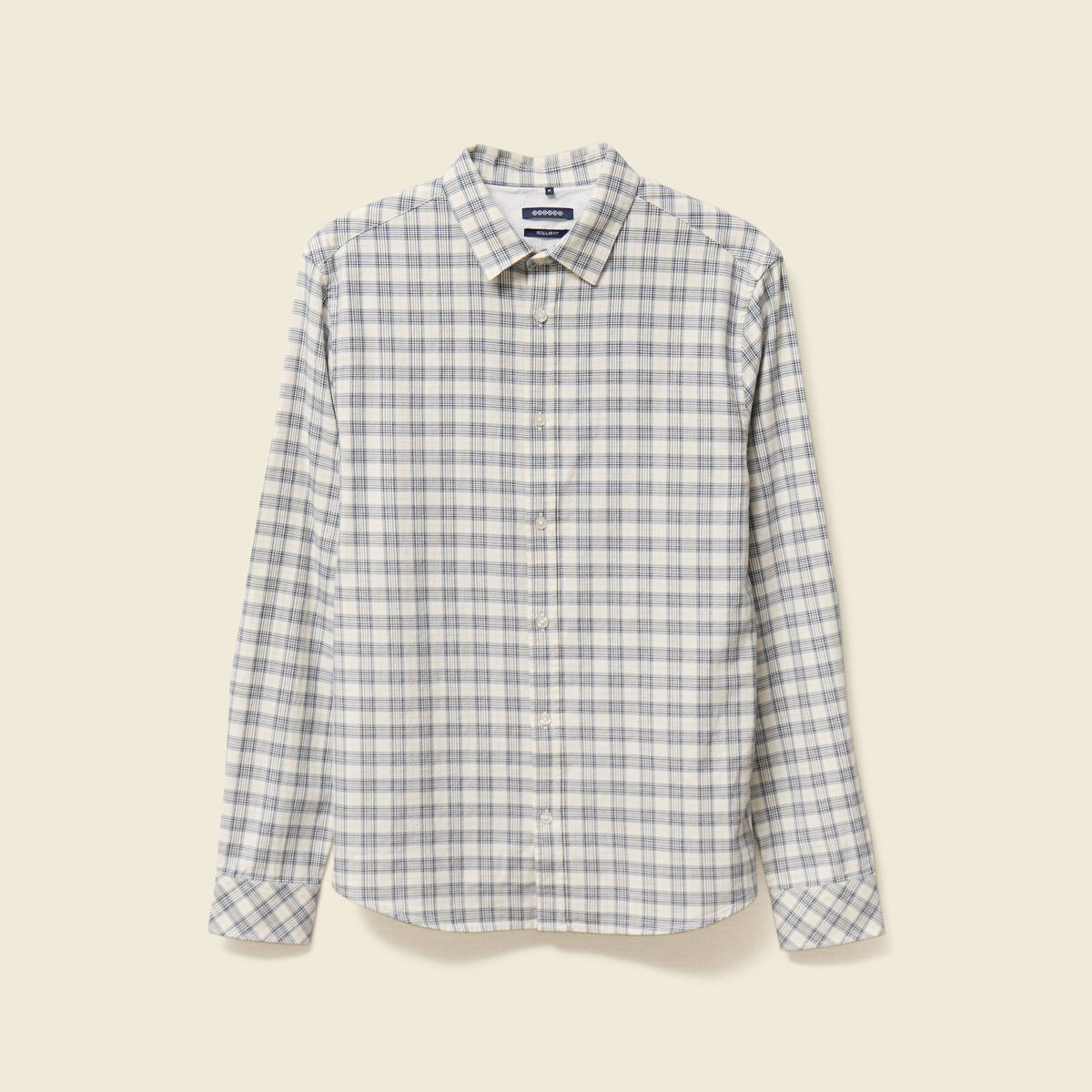 Chemise manches longues beige homme