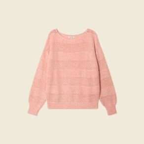 pull manches longues rose saumon femme Pull manches longues rose saumon femme