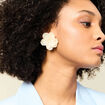 Boucles d'oreilles clous ecru femme