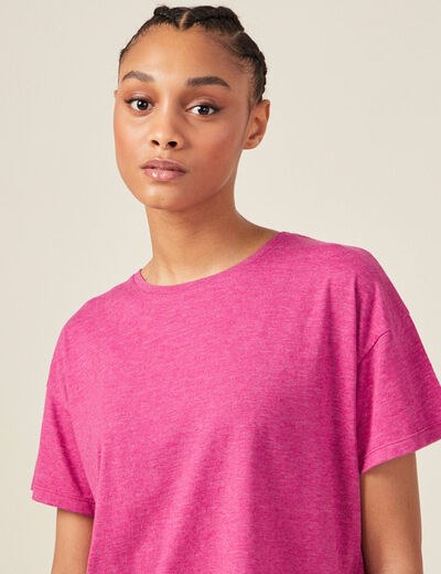 T-shirt manches courtes violet clair femme