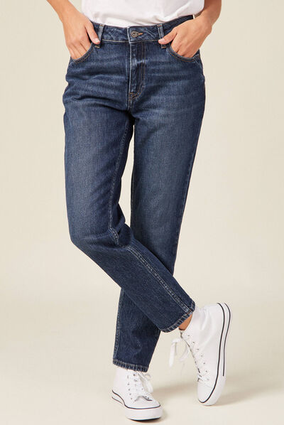 Jeans slim 7/8ème denim brut femme
