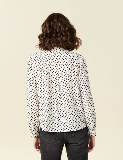 Chemise manches longues blanc femme