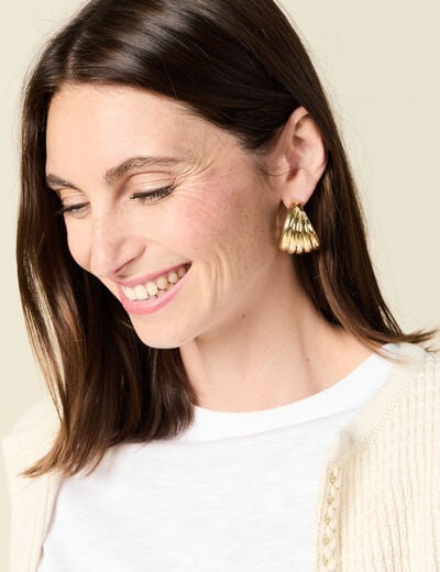 Boucles d'oreilles créoles couleur or femme
