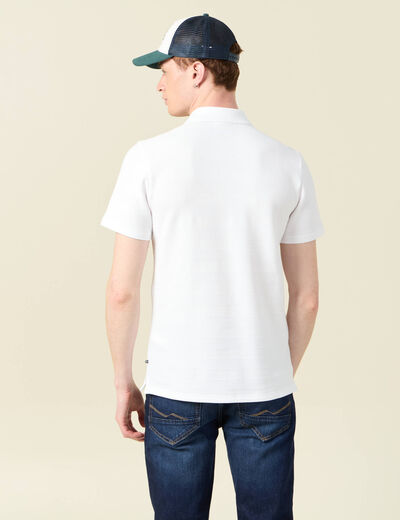 Polo manches courtes blanc homme
