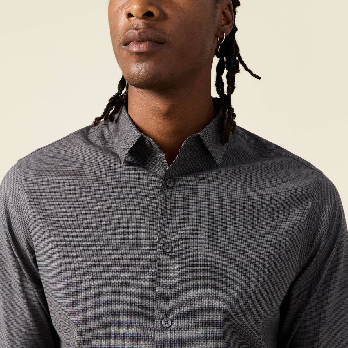 Chemise éco-responsable gris homme