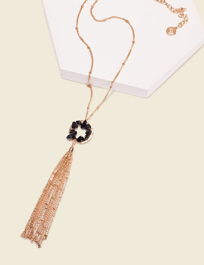 Collier sautoir à pendentif couleur or femme