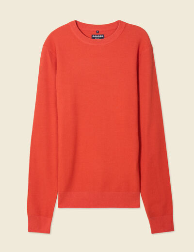 Pull éco-responsable orange homme