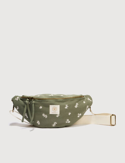 Banane en jeans avec doublure vert olive femme