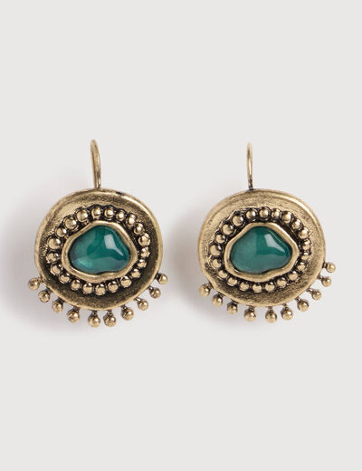 Boucles d'oreilles camel femme