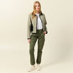 Pantalon cargo battle 7/8ème vert kaki femme