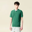 Polo cintré manches courtes vert homme