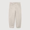 Jeans large longueur 32 en coton denim beige homme