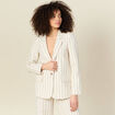 Veste blazer manches longues blanc femme