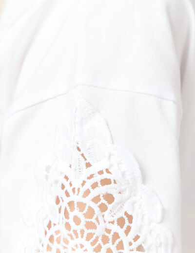 T-shirt manches courtes blanc femme