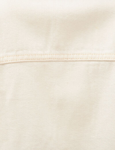 Blouson oversize manches longues denim blanc femme