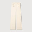 Jeans flare &agrave; pont denim blanc femme