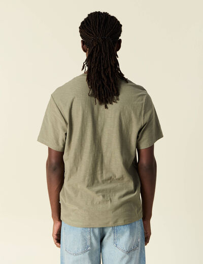 T-shirt manches courtes vert kaki homme