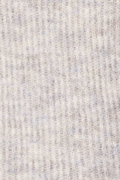 Pull manches longues gris femme