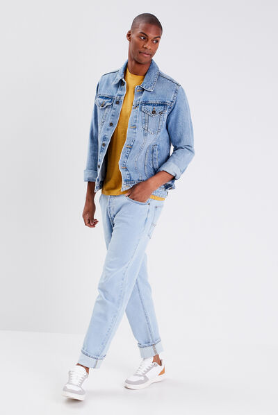 T-shirt manches courtes jaune moutarde homme