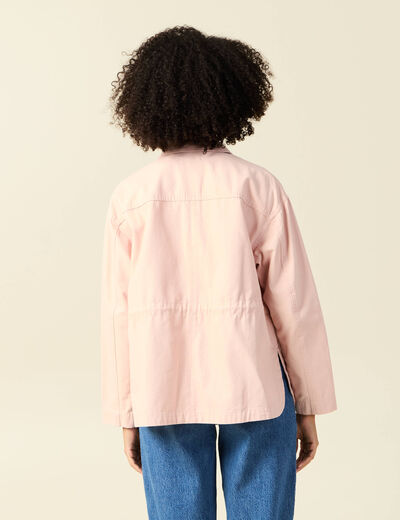 Surchemise oversize rose clair femme