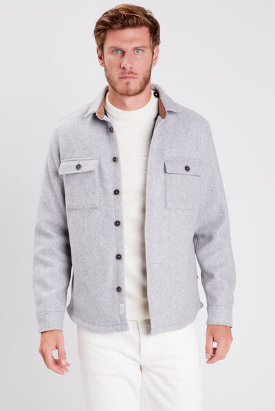 Surchemise éco-responsable gris foncé homme