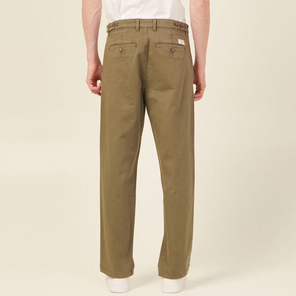 pantalon chino large vert kaki homme Pantalon chino large vert kaki homme