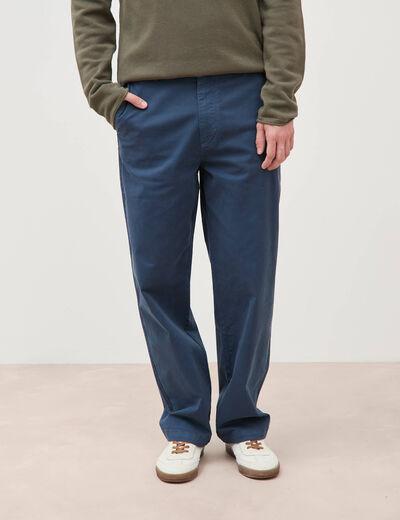 Pantalon bleu fonc&eacute; homme