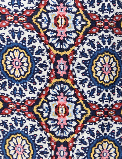 Jupe midi droite fendue bleu marine femme