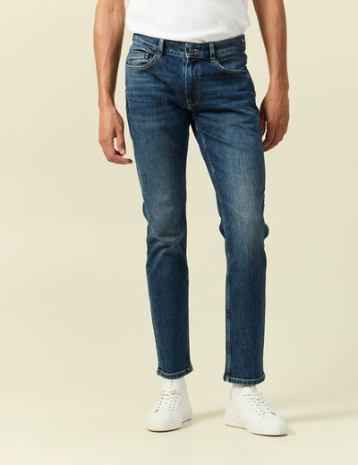 Jeans slim 5 poches longueur 32 denim dirty homme