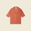 Chemise manches courtes orange femme