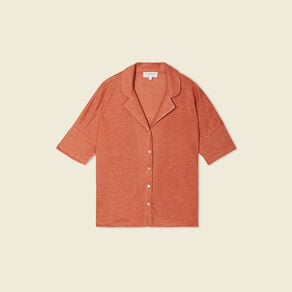 chemise manches courtes orange femme Chemise manches courtes orange femme