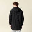 Parka longue droite &agrave; capuche noir homme