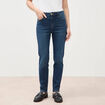 Jeans slim taille haute 7/8&egrave;me denim brut femme