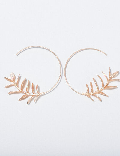 Boucles d'oreilles créoles couleur or femme