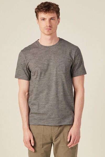 T-shirt manches courtes vert kaki homme