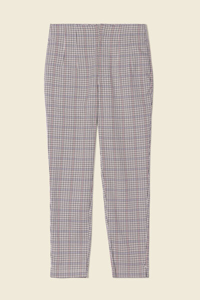 Pantalon carotte bleu marine femme