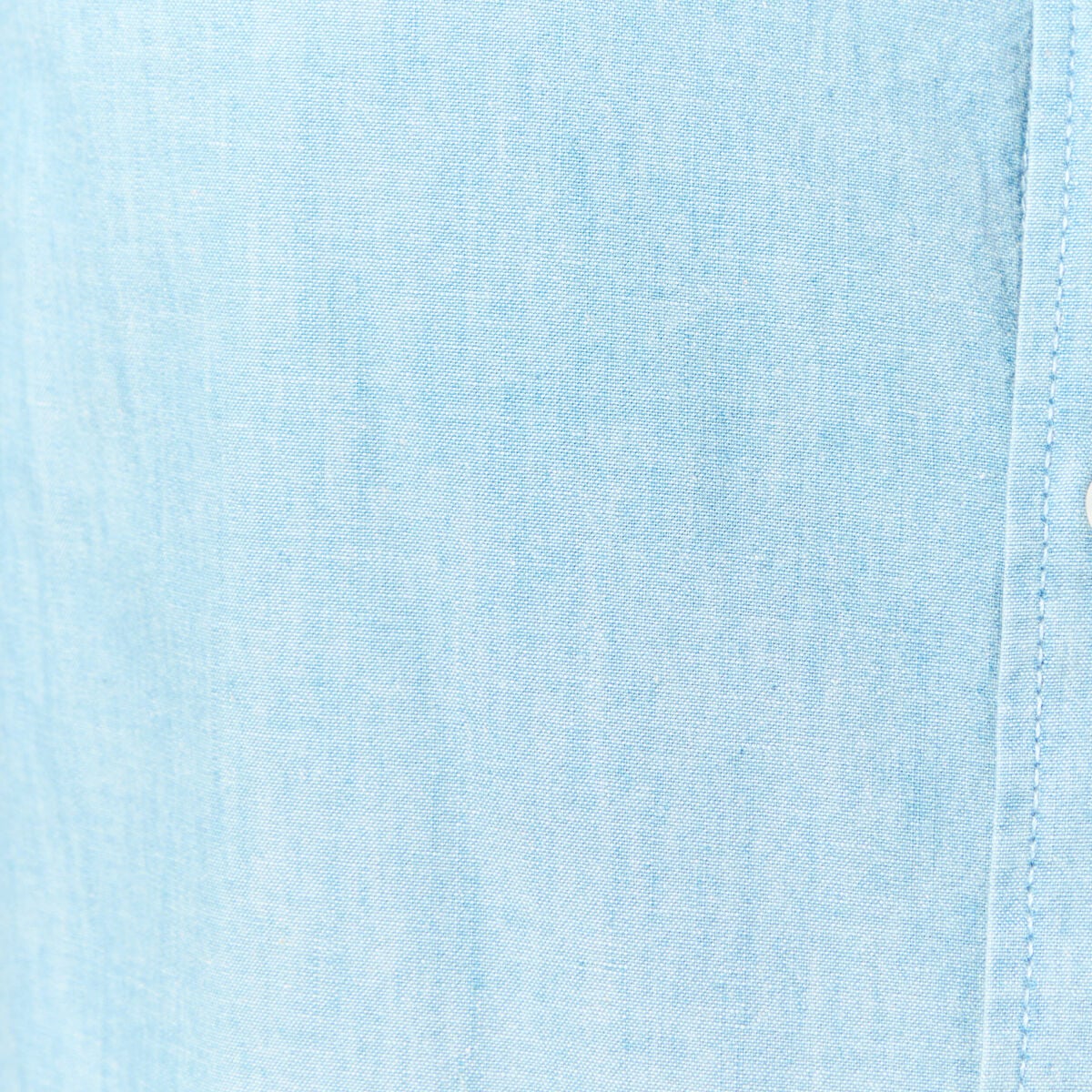 Chemise en coton manches longues denim bleach homme
