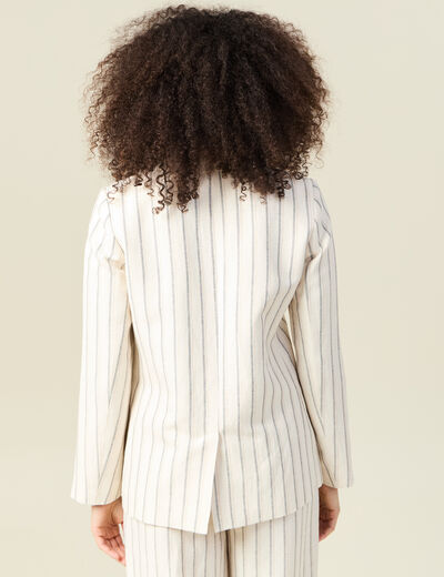Veste blazer manches longues blanc femme
