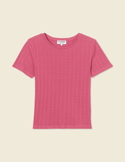 T-shirt manches courtes vieux rose femme