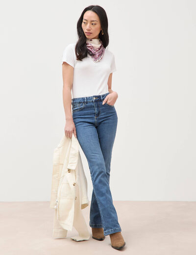 Jeans bootcut denim stone femme