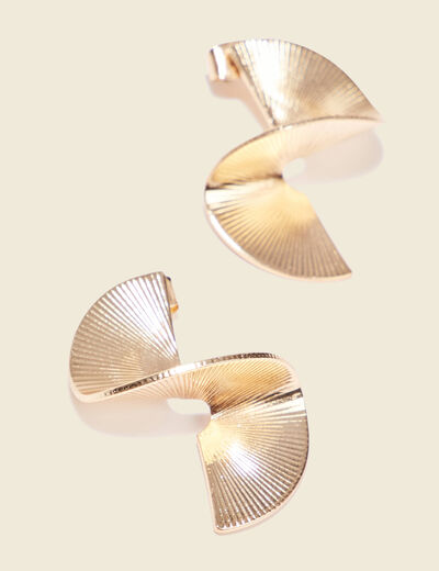 Boucles d'oreilles pendantes couleur or femme
