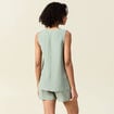 Veston sans manches vert kaki femme