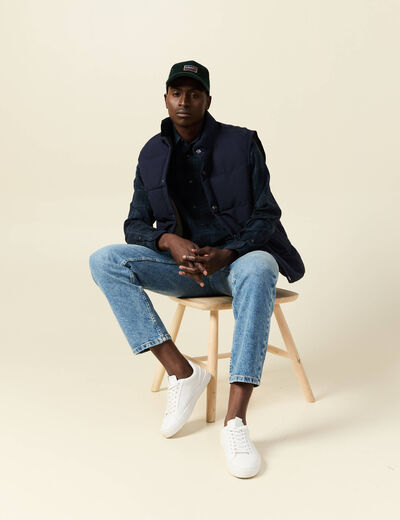 Doudoune sans manches bleu marine homme