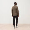 Sweat droit col montant manches longues taupe homme