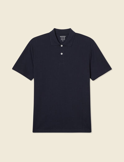 Polo manches courtes bleu marine homme